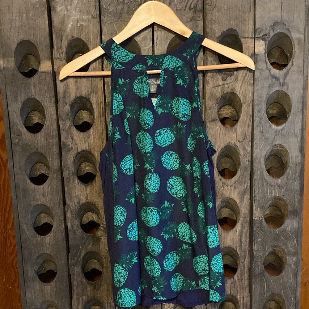 NWT Market & Spruce Pineapple Top